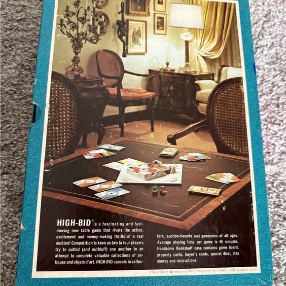 1965 High-Bid The Auction Game Complete 3M Bookshelf Mid-Century Modern MCM Era - Picture 6 of 12